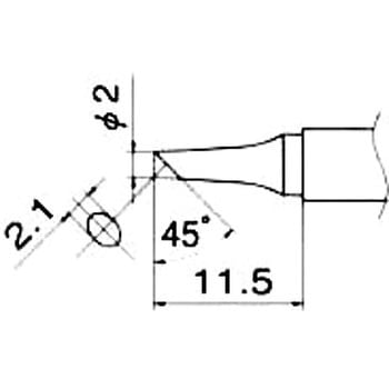 2.0mm  交換用こて先 エスコ