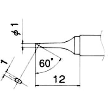 1.0mm  交換用こて先 エスコ