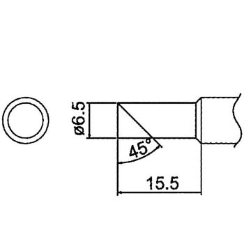 Φ6.5mm こて先 (EA304HD-47用) エスコ