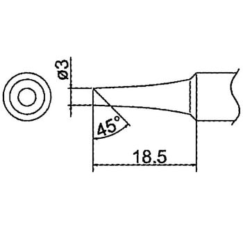 Φ3.0mm こて先 (EA304HD-47用) エスコ