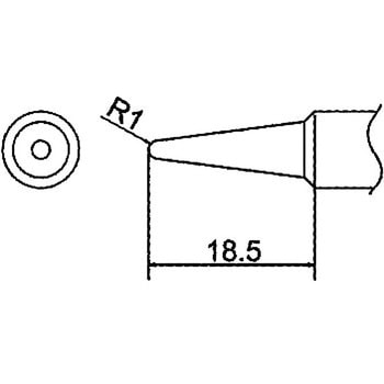 R1.0mm こて先 (EA304HD-47用) エスコ