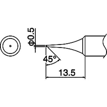 Φ0.5 こて先 (EA304HD-50B・-50C用) エスコ