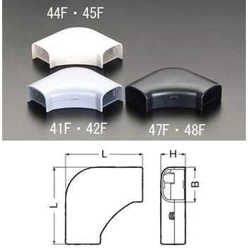 40mm モールダクトコーナー(白) エスコ
