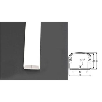 70x40mmx2.0m モールダクト(耐候性/白) エスコ