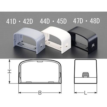 70mm モールダクト連結ソケット(白) - エスコ