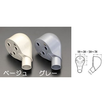 Φ22mm [VE管]エントランスキャップ(灰) エスコ