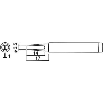 3.5mm  こて先 (EA305E-130・130S用) - エスコ