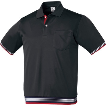 半袖リブポロ 26451 クロダルマ