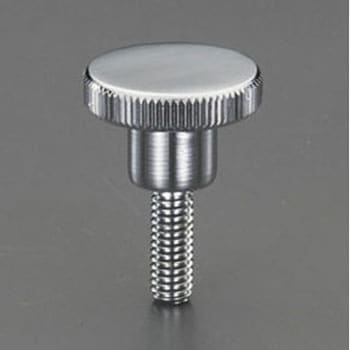 M8x30mm/Φ30mm ローレットノブ(雄ねじ/スチール製) エスコ