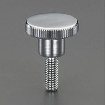 M4x10mm/Φ16mm ローレットノブ(雄ねじ/スチール製) エスコ