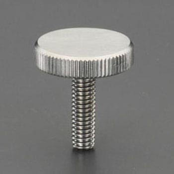 M5x20mm/Φ20mm ローレットノブ(雄ねじ/ステンレス製) - エスコ