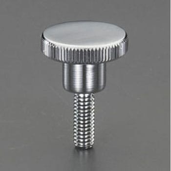 M4x16mm/Φ16mm ローレットノブ(雄ねじ/スチール製) エスコ