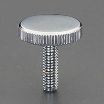 M5x10mm/Φ20mm ローレットノブ(雄ねじ/スチール製) エスコ
