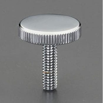 M6x25mm/Φ24mm ローレットノブ(雄ねじ/スチール製) エスコ