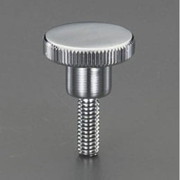 M6x20mm/Φ24mm ローレットノブ(雄ねじ/スチール製) エスコ