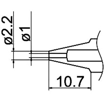 1.0mm 交換用ノズル[EA323HD用] エスコ