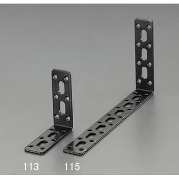 49x 74x3mm 連結金具(スチール製・黒塗装) エスコ