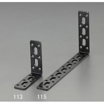 74x124x3mm 連結金具(スチール製・黒塗装) エスコ