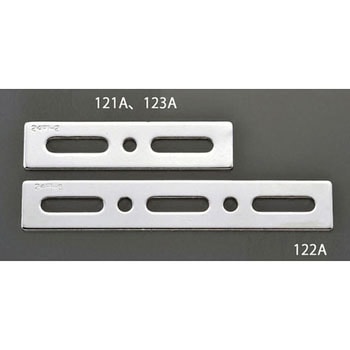 24x100mm フラット型連結金具(スチール製) - エスコ