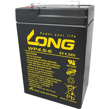 WP4.5-6 産業用 小型制御弁式鉛蓄電池 1個 LONG 【通販サイトMonotaRO】