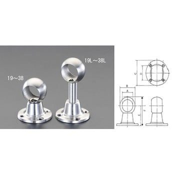 77mm(38mm) ブラケット(中間用 ステンレス製) - エスコ