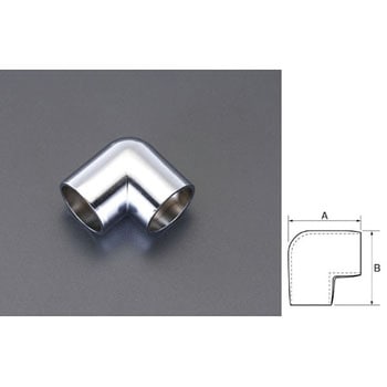 19mm パイプジョイントエルボ(クロームメッキ) エスコ