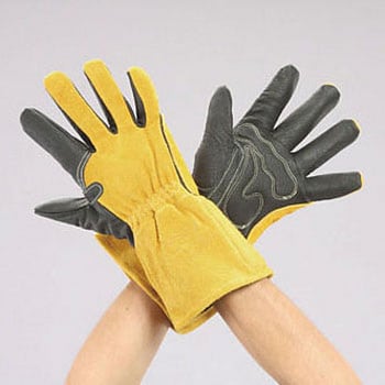 [L] 手袋(熔接用・豚革・牛革) エスコ EA353AT-86