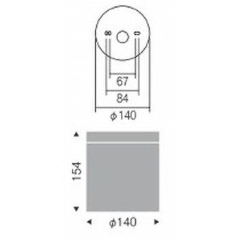 軒下用シーリングダウンライト グレアレスタイプ DISK75/100/150 器具本体 ENDO(遠藤照明)