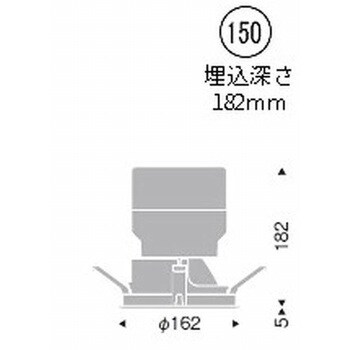 ERD8751W 軒下用グレアレスダウンライト 3000/4000TYPE 1台 遠藤照明