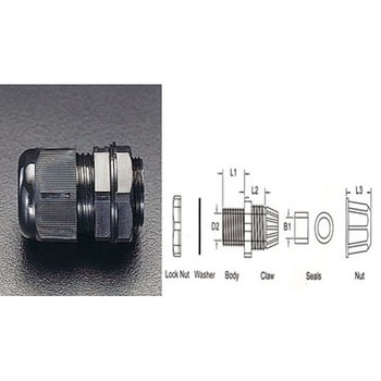 13 -18 mm ケーブルグランド(1個) エスコ