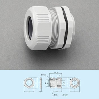 35 - 38mm  /G1・1/2" ケーブルグラウンド(難燃型) エスコ