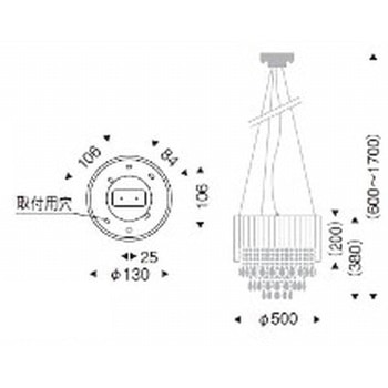 ペンダントライト ワイヤーアジャスター付 器具本体 ENDO(遠藤照明)
