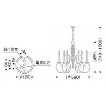 XRC2017UB シャンデリアライト AbitaExcel 器具本体 1台 遠藤照明(ENDO