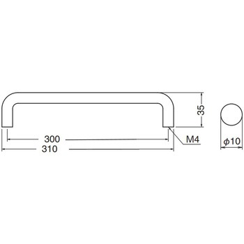 ステン10Φ丸棒ハンドル シロクマ