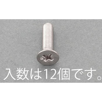 M6x40mm 皿頭小ねじ(ステンレス/有磁性/12本) エスコ