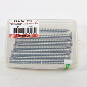 M6 x 90mm  皿頭タッピングビス(ステンレス製/10本) エスコ