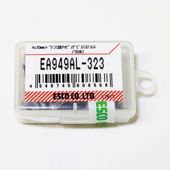 M4 x 30mm トラス頭タッピングビス(ステンレス/16本) - エスコ
