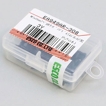 M3x 8mm ナベ頭タッピングビス(ステンレス/黒色/50本) - エスコ