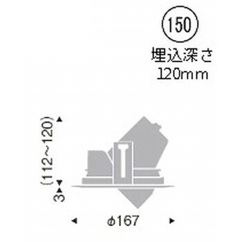 ERD7202W 生鮮食品用照明 3000/4000TYPE Φ150 生鮮タイプ 1台 遠藤照明