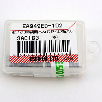 M2.1x13mm 鍋頭木ねじ(ステンレス製/30本) エスコ