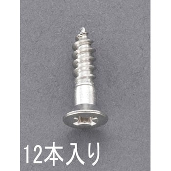 4.1x 20mm 皿頭木ねじ(ステンレス製/12本) エスコ