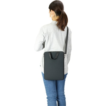 クッション付PCタブレットケース ショルダー付 ブラック アーテック