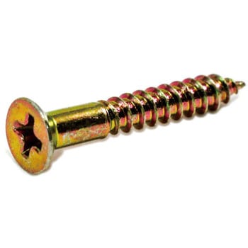 M3.5x25mm 皿頭木ねじ(鉄クロメート/28本) エスコ