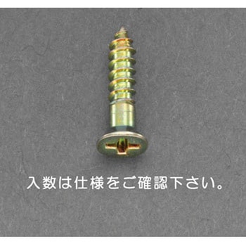 M6.2x38mm 皿頭木ねじ(鉄クロメート/12本) エスコ