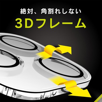 iPhone 14 Pro / 14 Pro Max [PicPro CUSHION] ゴリラガラス クリア カメラレンズ保護ガラス トリニティ