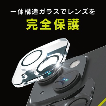 iPhone 15 / 15 Plus [PicPro] 高画質写真が撮れる ウルトラクリア カメラレンズ保護ガラス 光沢 トリニティ