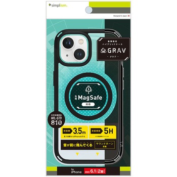 iPhone 15 [GRAV] MagSafe対応 衝撃吸収 ハイブリッドケース トリニティ