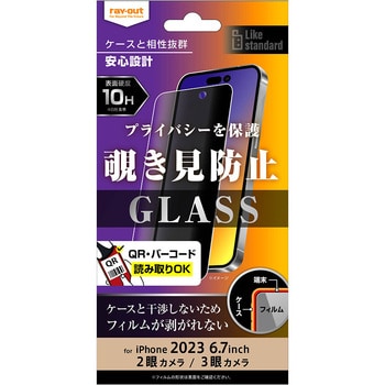RT-P44F/PG iPhone 15 Pro Max / 15 Plus ガラスフィルム 10H 180