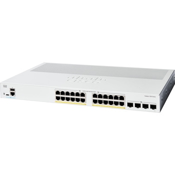 Catalyst 1200 スマート スイッチ 24 ポート GE PoE 4x10GE SFP+ 金属筐体 静音ファンレス Cisco(シスコ)