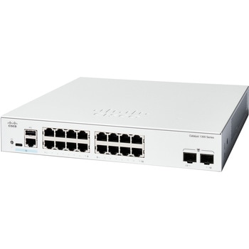 Catalyst 1300 マネージド スイッチ 16 ポート GE 2x1GE SFP 金属筐体 静音ファンレス Cisco(シスコ)
